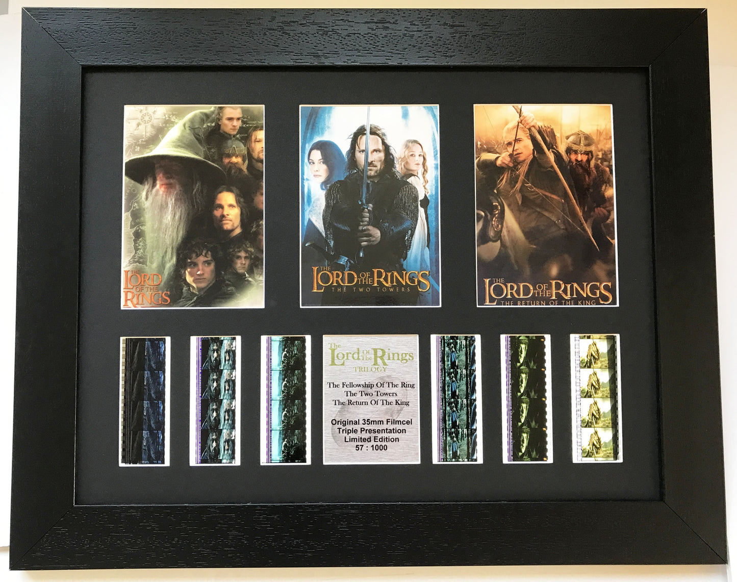 Hand Crafted display featuring original film cells for Lord of The Rings fans v4