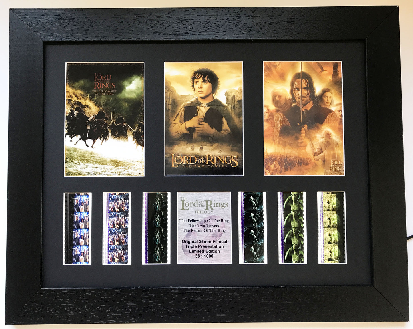 Hand crafted display featuring original film cells for Lord of The Rings fans v3