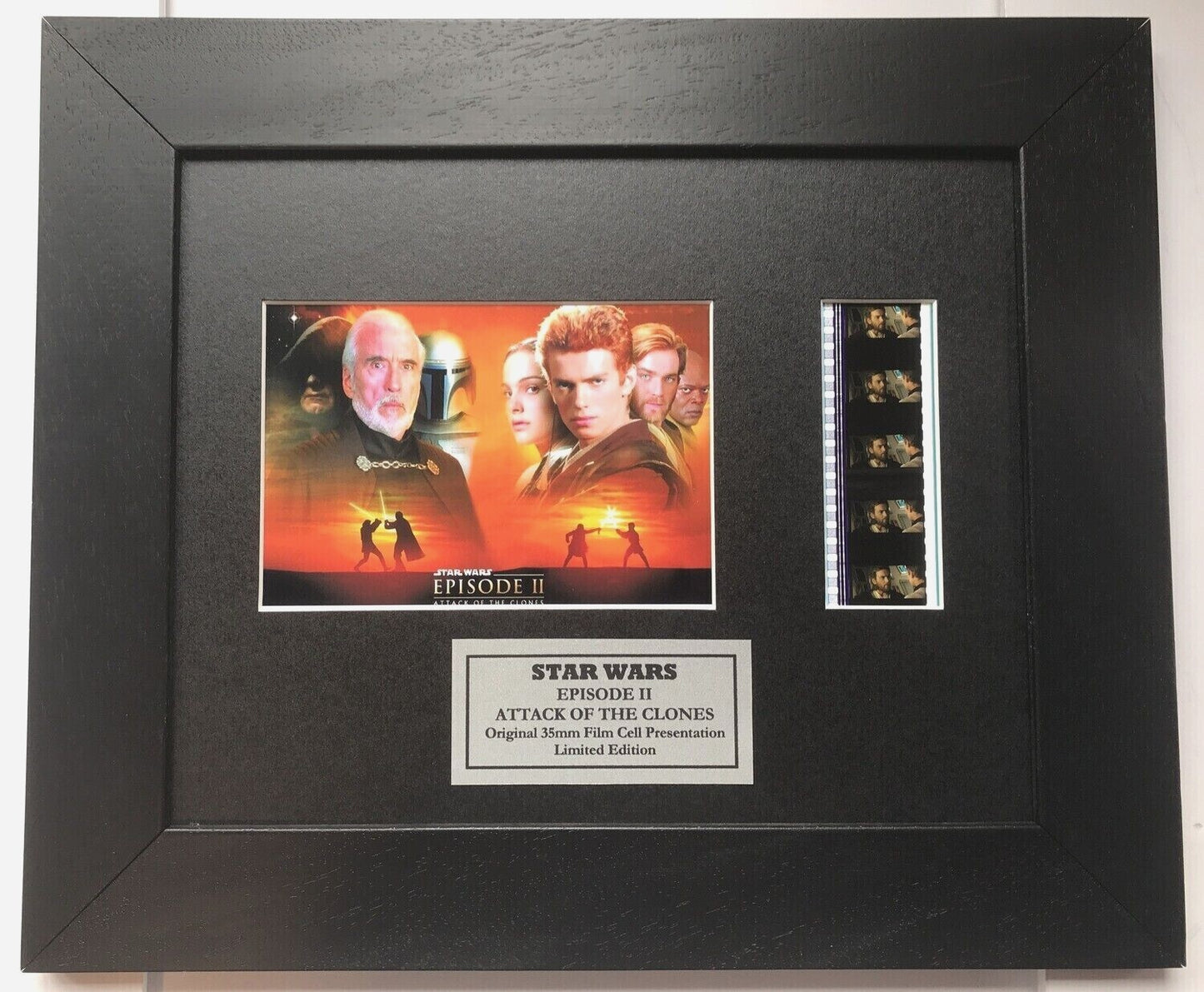 Handmade display inc original 35mm film cells for a STAR WARS Ep II fan v4