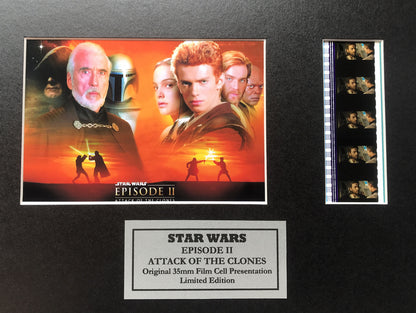 Handmade display inc original 35mm film cells for a STAR WARS Ep II fan v4