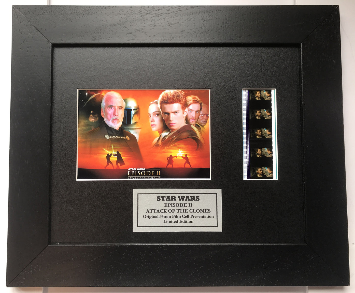 Handmade display inc original 35mm film cells for a STAR WARS Ep II fan v4