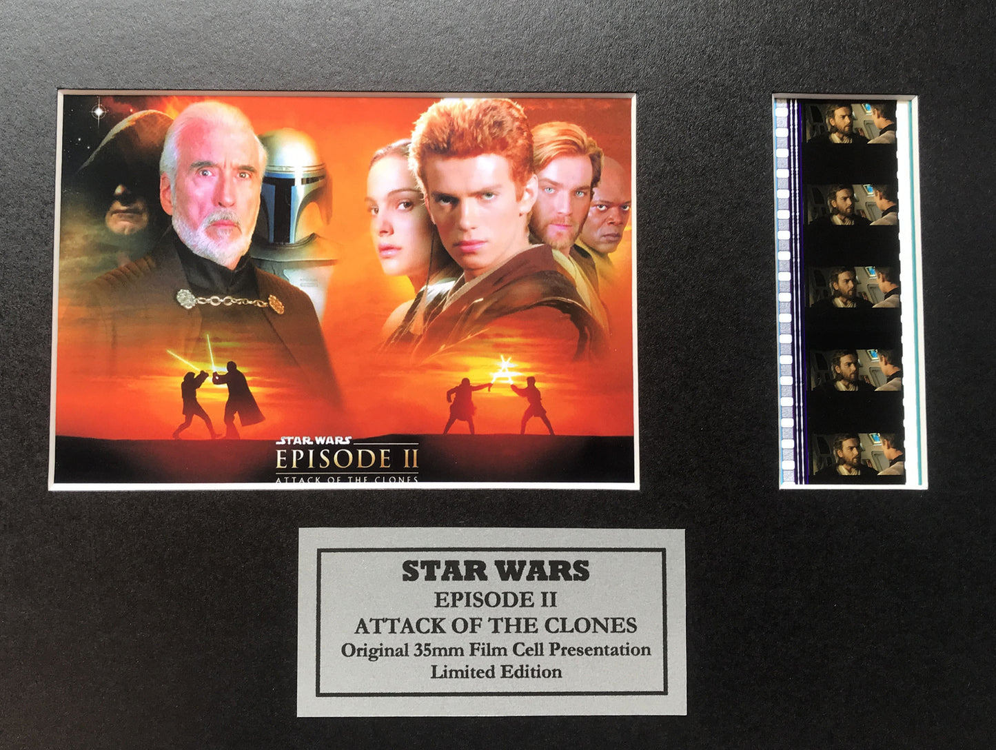 Handmade display inc original 35mm film cells for a STAR WARS Ep II fan v4