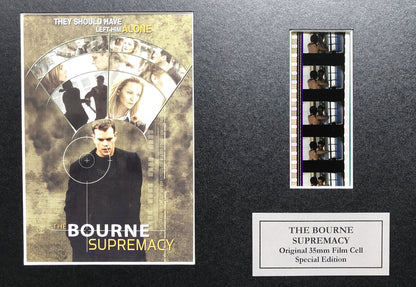 Handmade display featuring original film cell for THE BOURNE SUPREMACY fans v1