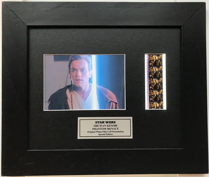 Handmade display inc original 35mm film cells for a STAR WARS Ep 1 fan + COA v1