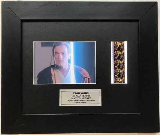Handmade display inc original 35mm film cells for a STAR WARS Ep 1 fan + COA v1