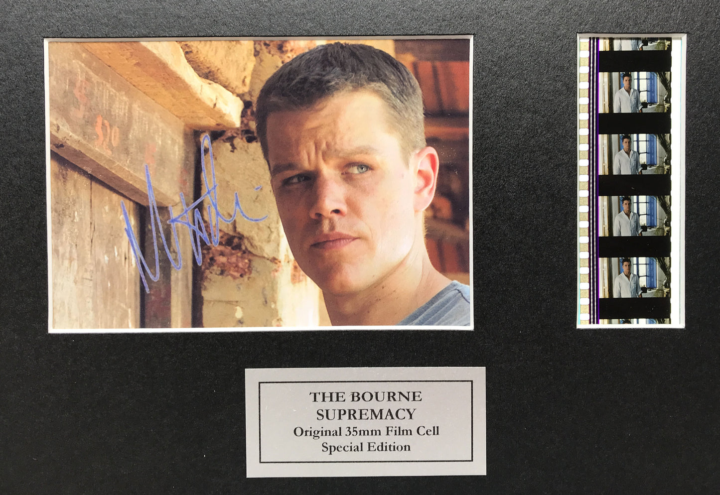 Handmade display featuring original film cell for THE BOURNE SUPREMACY fans vSR
