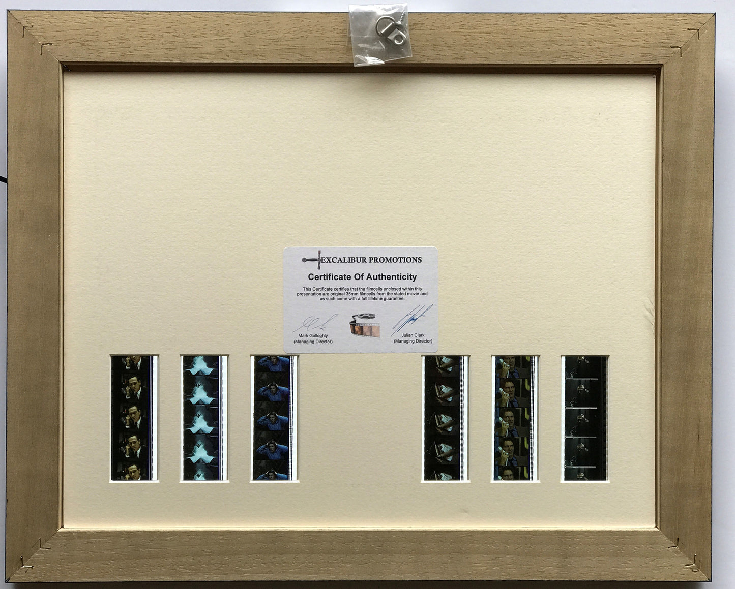 Hand crafted display featuring original 35mm film cells for THE FUGITIVE fans v3