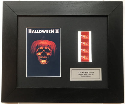 Handmade display featuring original 35mm film cells for a HALLOWEEN II fan v1