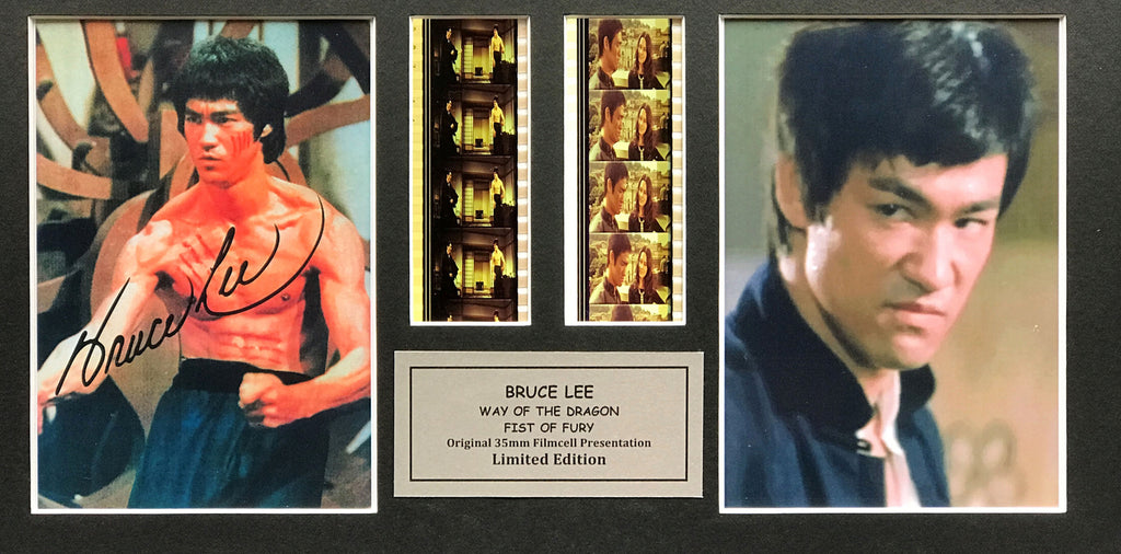 Hand crafted display featuring original 35mm film cells for a Martial Arts fan