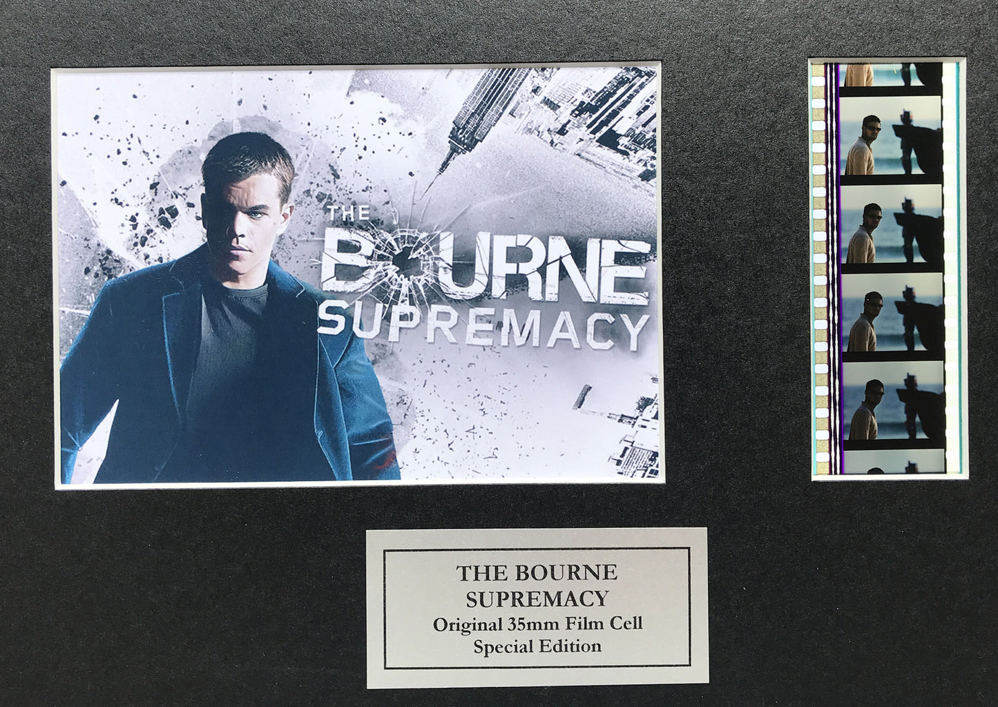 Handmade gift featuring original 35mm film cell for THE BOURNE SUPREMACY fans v2