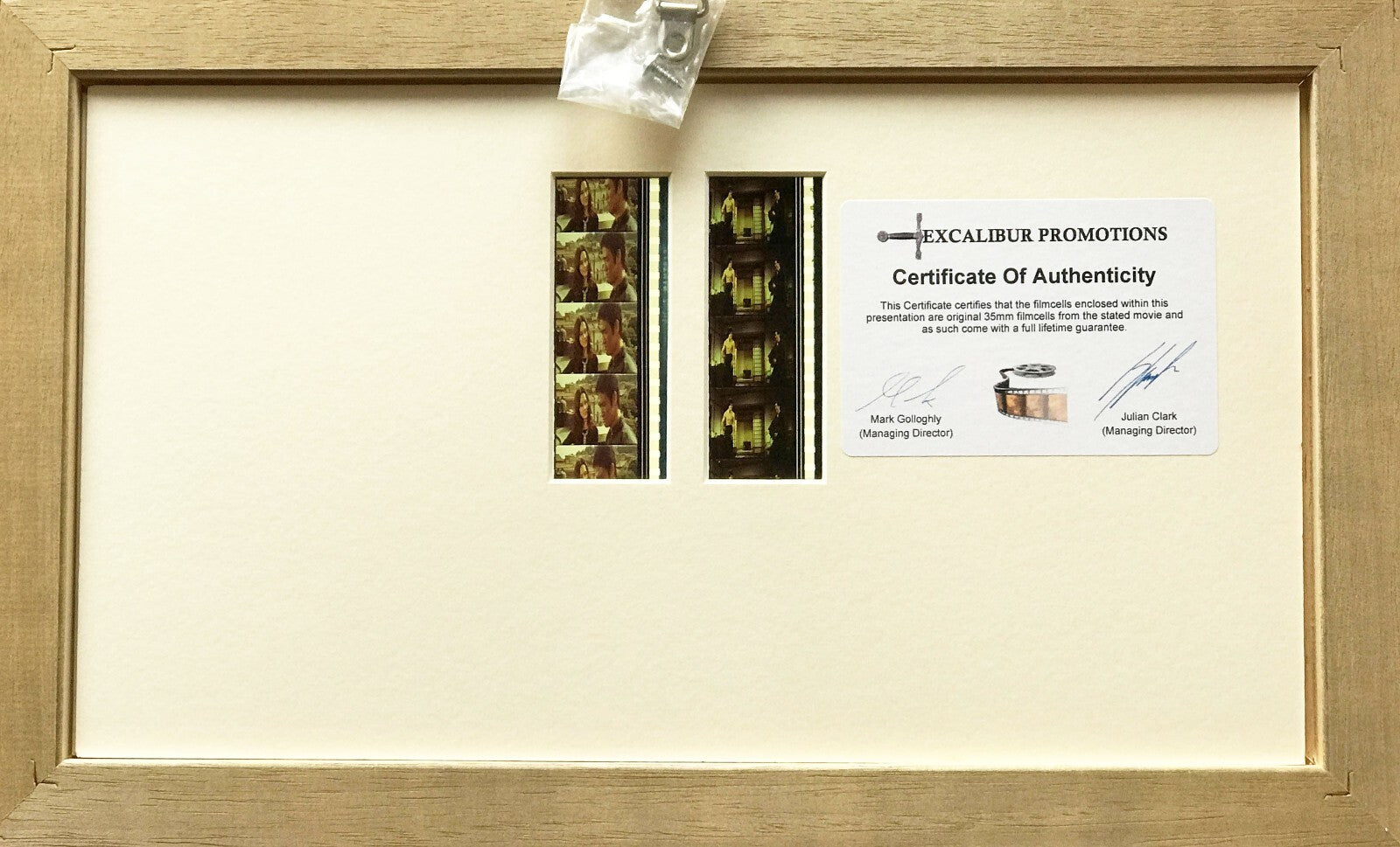 Hand crafted display featuring original 35mm film cells for a Martial Arts fan