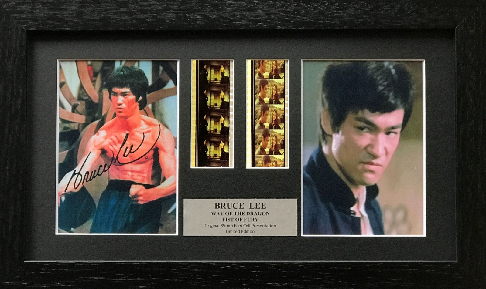 Hand crafted display featuring original 35mm film cells for a Martial Arts fan