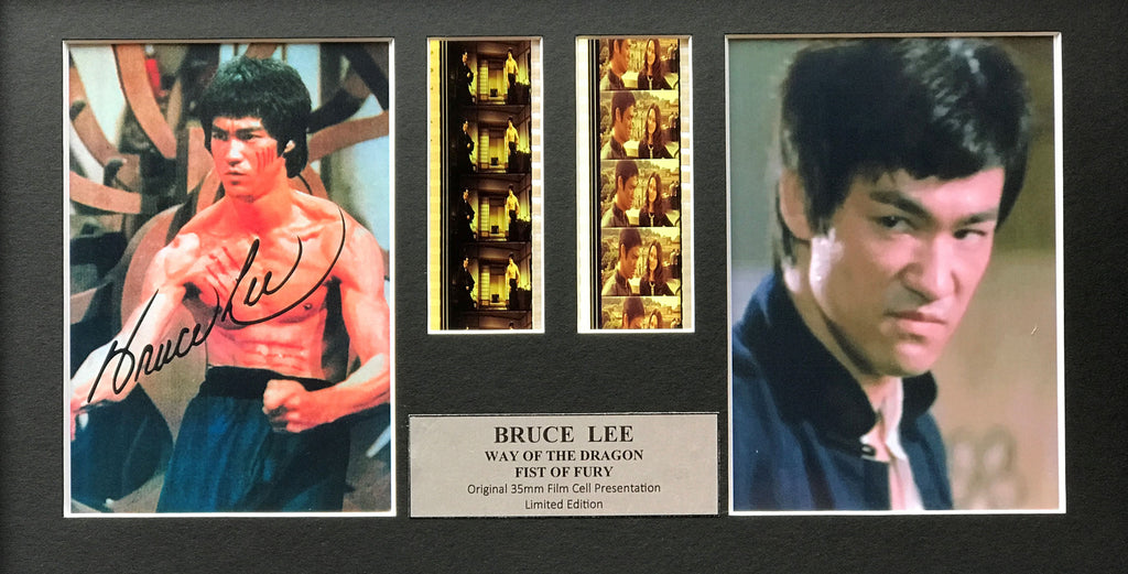 Hand crafted display featuring original 35mm film cells for a Martial Arts fan