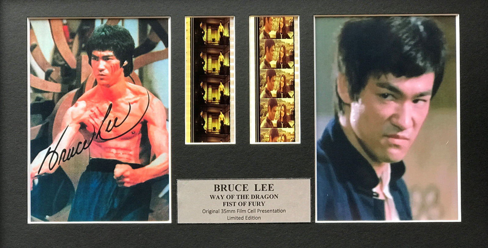 Hand crafted display featuring original 35mm film cells for a Martial Arts fan