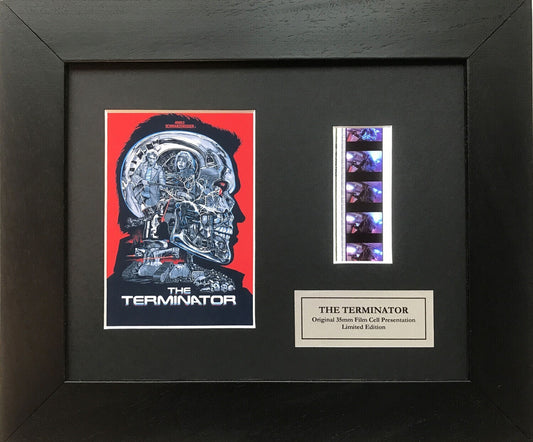 The Terminator Original 35mm Film Cells set within Quality Wood Frame + COA