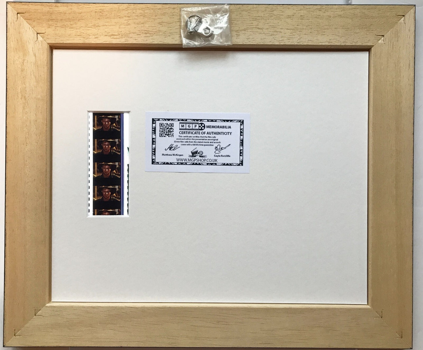 Hand crafted display featuring original 35mm film cells for DAVID BOWIE fans