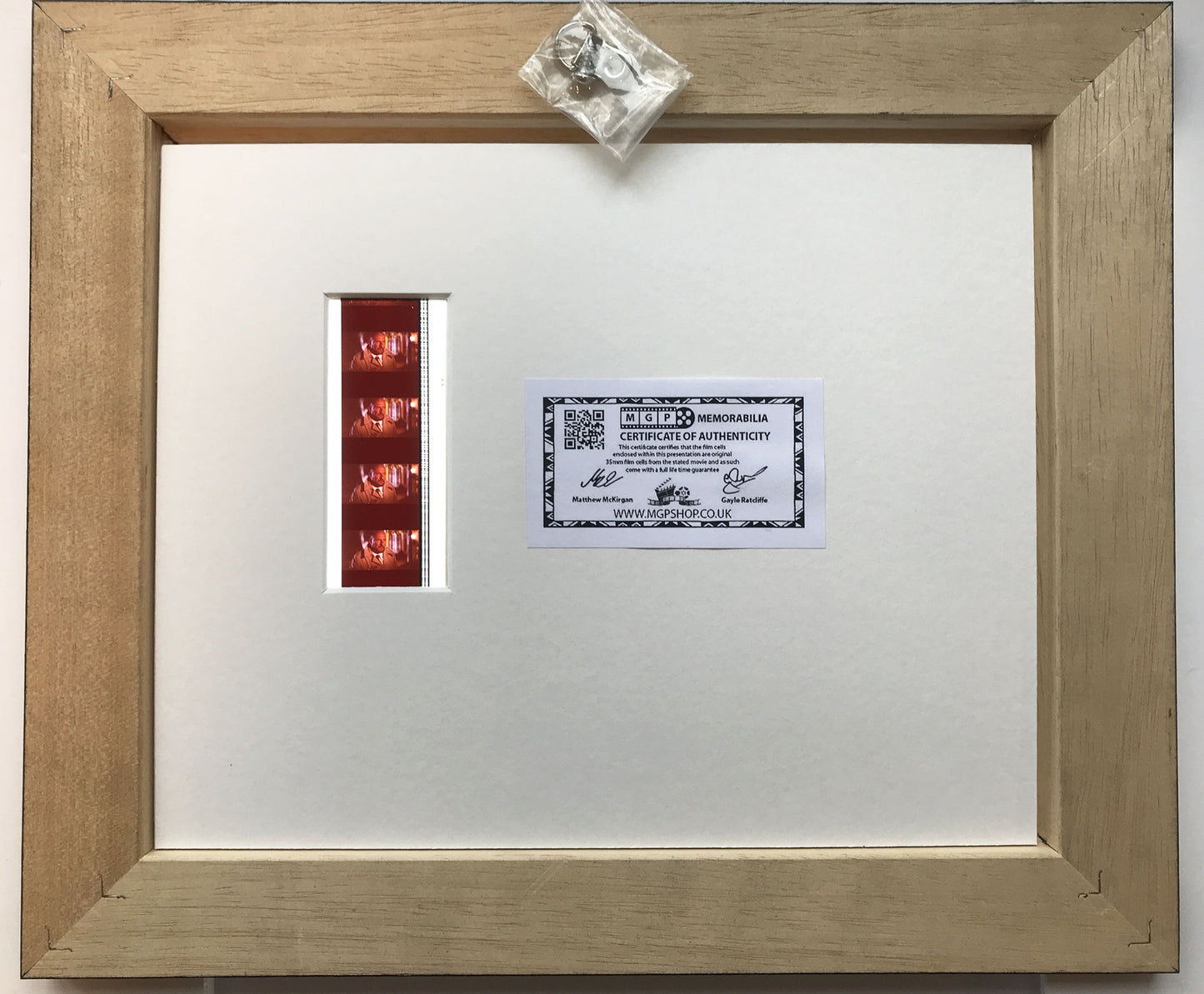 Handmade display featuring original 35mm film cells for a HALLOWEEN II fan v1