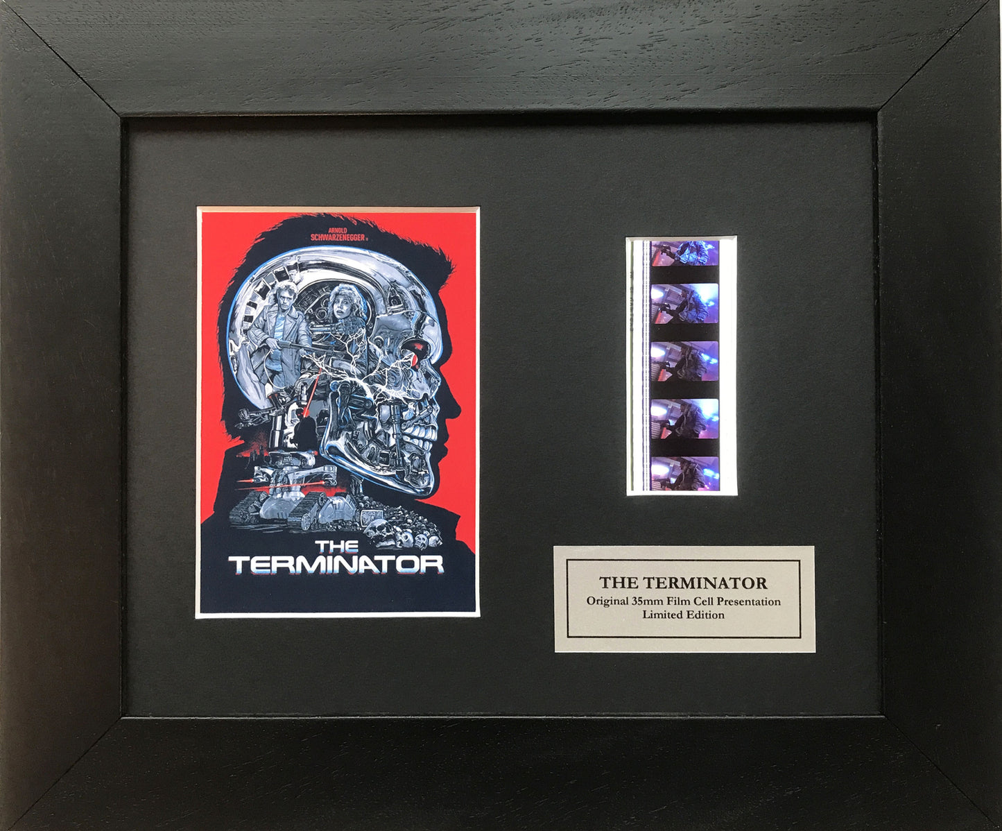 The Terminator Original 35mm Film Cells set within Quality Wood Frame + COA