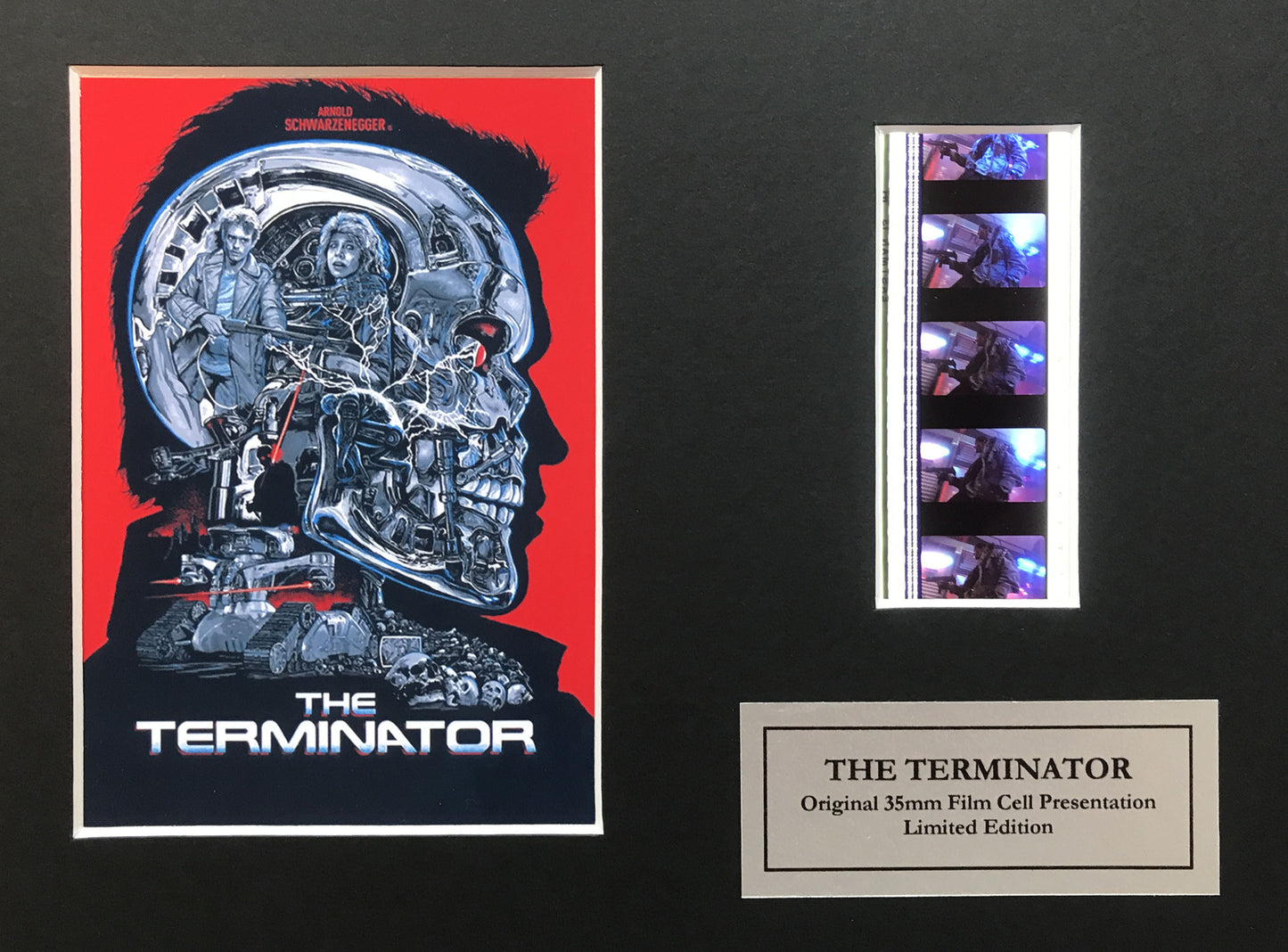 The Terminator Original 35mm Film Cells set within Quality Wood Frame + COA