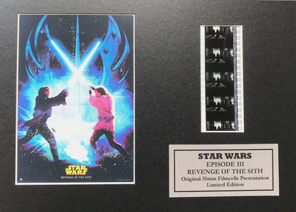 Handmade display inc original 35mm film cells for a STAR WARS Ep III fan v2