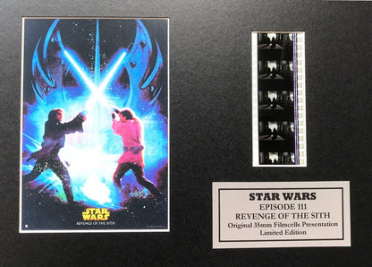 Handmade display inc original 35mm film cells for a STAR WARS Ep III fan v2