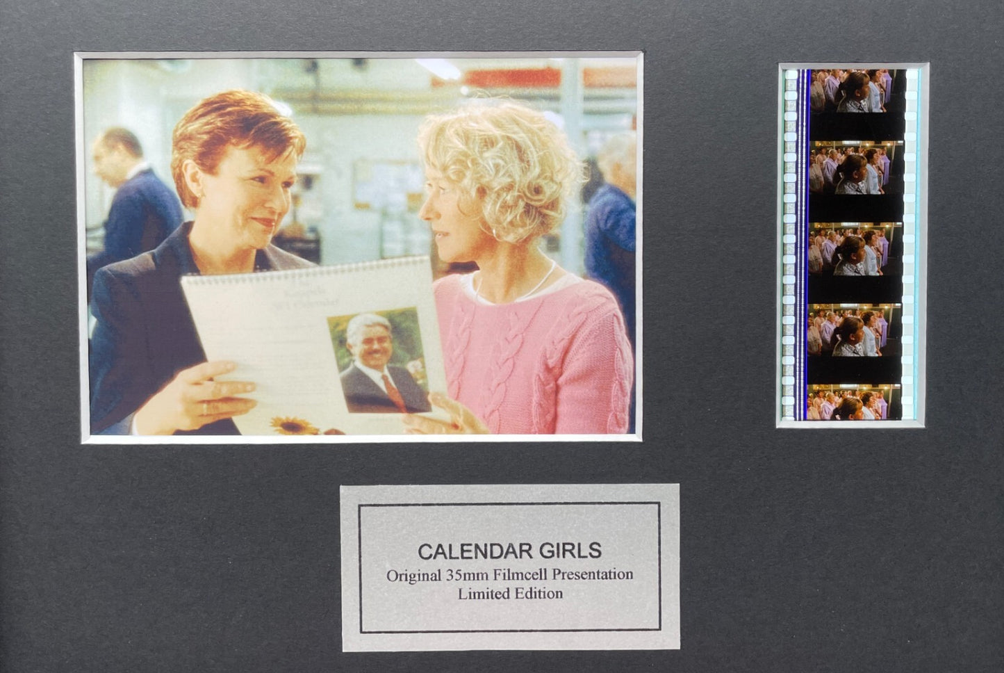 Hand crafted display featuring original film cells for CALENDAR GIRLS fans v2