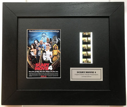 Handmade display featuring original 35mm film cells for SCARY MOVIE 4 fans + COA