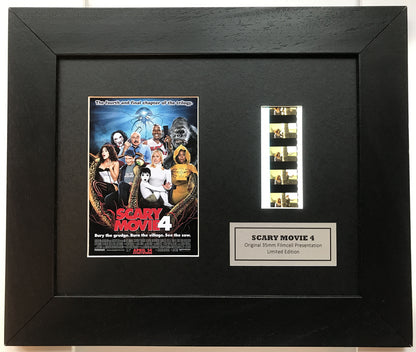 Handmade display featuring original 35mm film cells for SCARY MOVIE 4 fans + COA