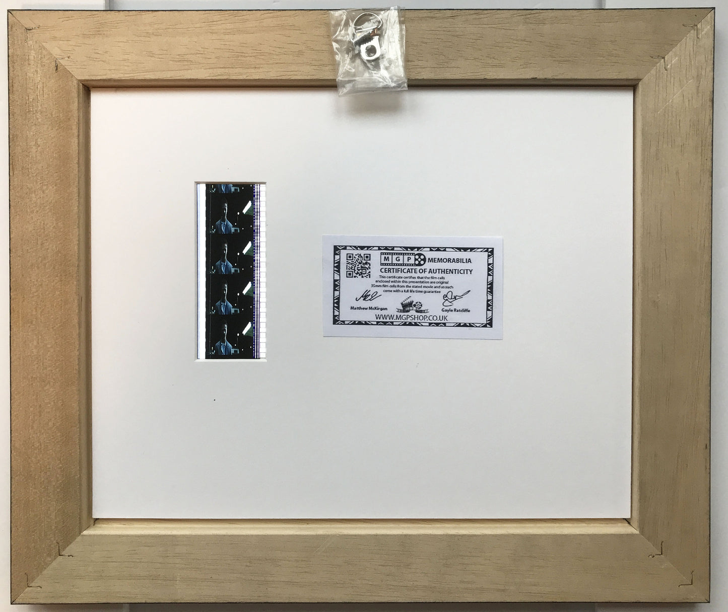 Handmade display featuring original 35mm film cells for a FIGHT CLUB 1999 fan
