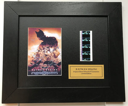 Handmade display featuring original 35mm film cells for a BATMAN BEGINS fan vSR2