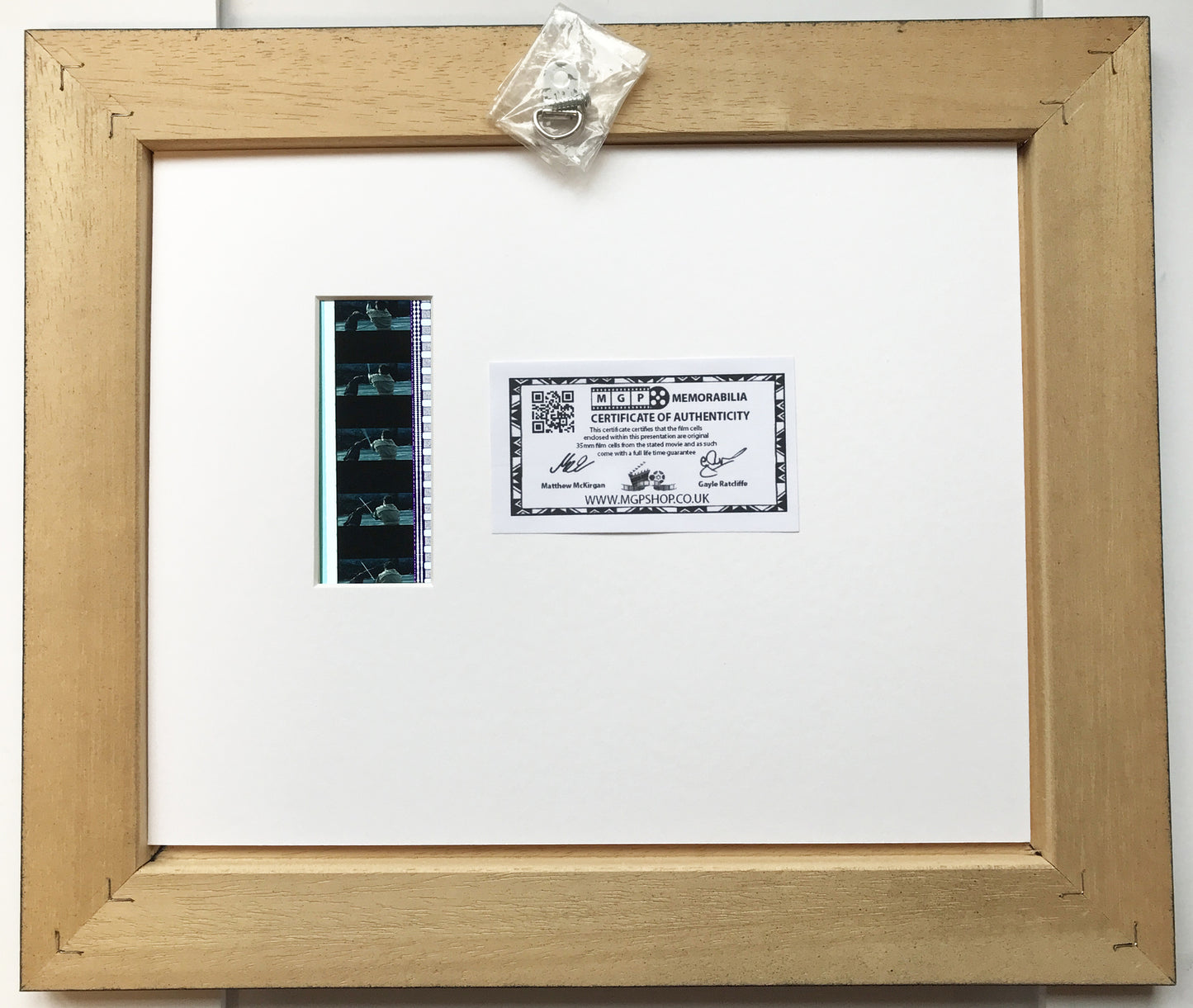 Handmade display featuring original 35mm film cells for a BATMAN BEGINS fan vSR2