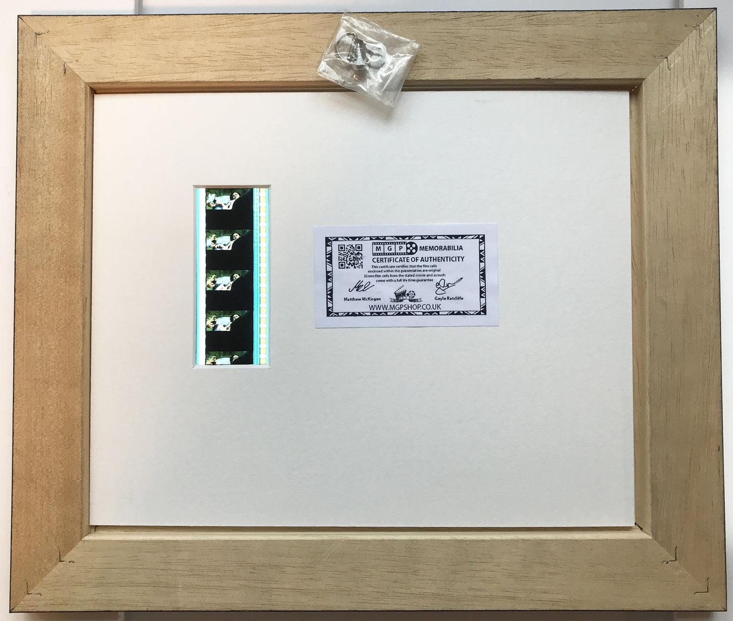 Handmade display with original 35mm film cells for A Nightmare on Elm Street fan