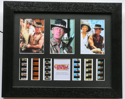 Hand crafted display featuring original film cells for CROCODILE DUNDEE fans vT1