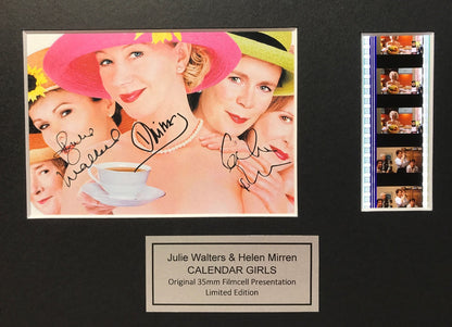 Handmade display featuring original 35mm film cells for CALENDAR GIRLS fans vSR