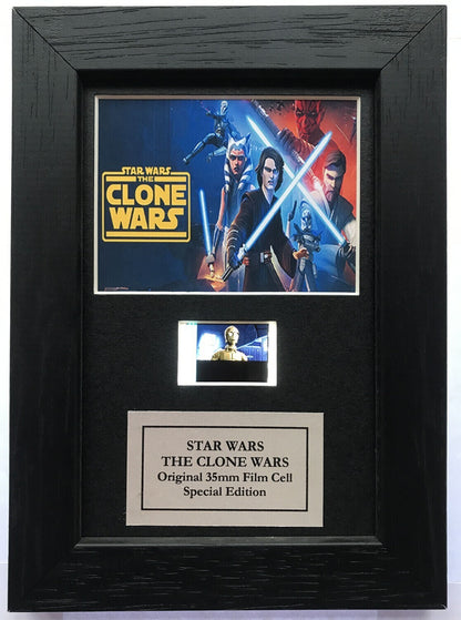 Handmade gift inc original Mini 35mm filmcell for a STAR WARS The Clone Wars fan