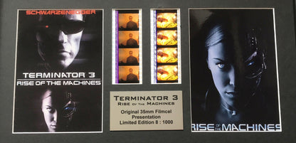 Hand crafted display inc original Double 35mm film cells for a Terminator 3 fan
