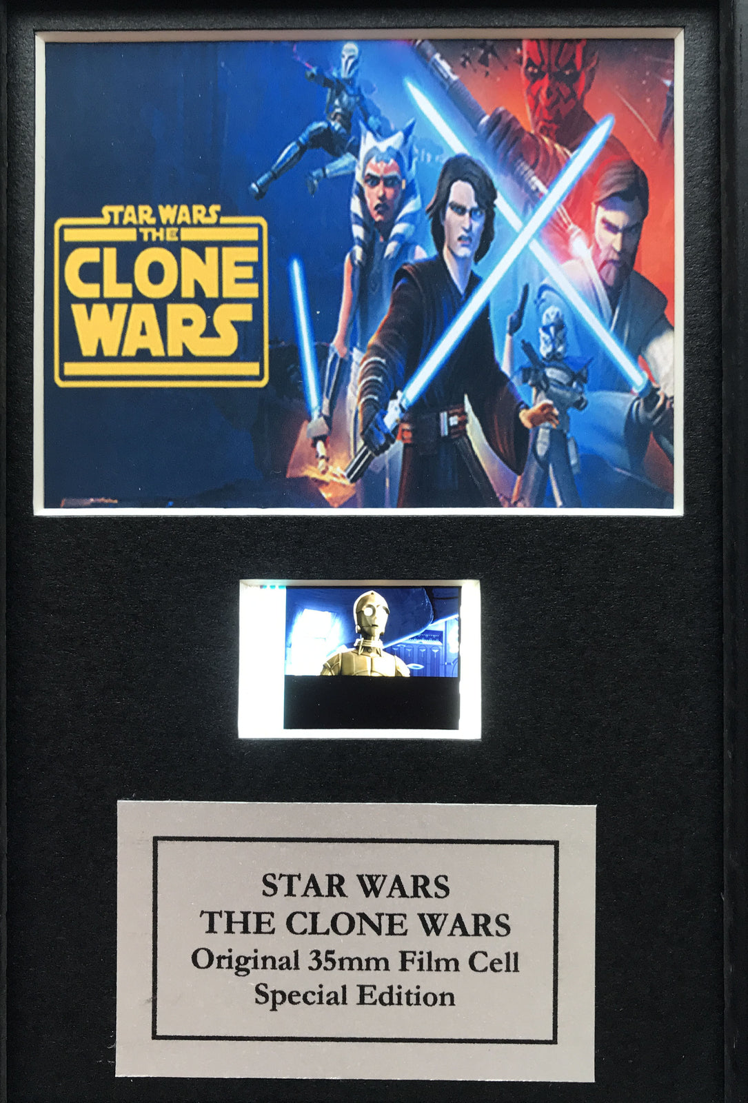 Handmade gift inc original Mini 35mm filmcell for a STAR WARS The Clone Wars fan