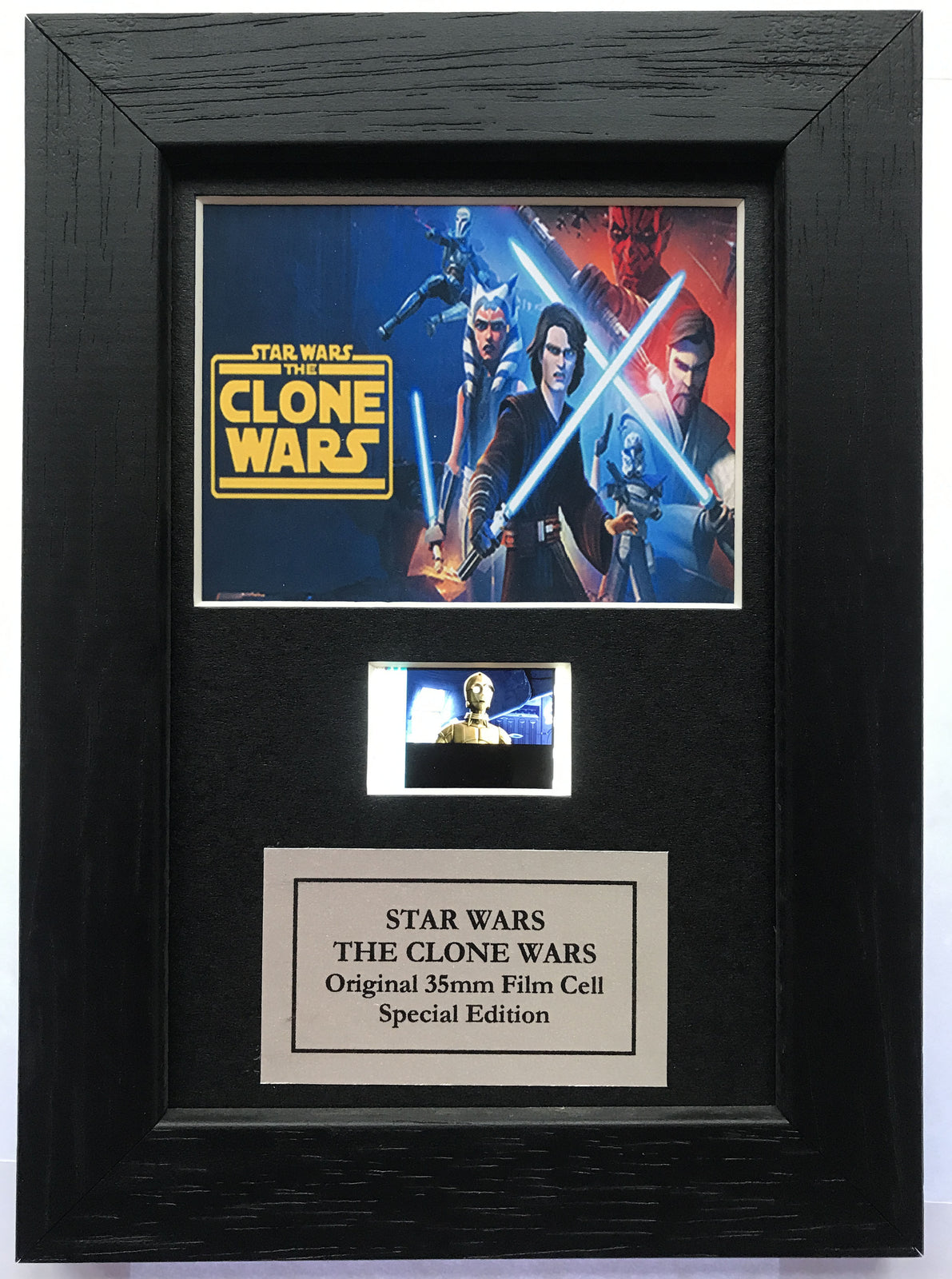 Handmade gift inc original Mini 35mm filmcell for a STAR WARS The Clone Wars fan