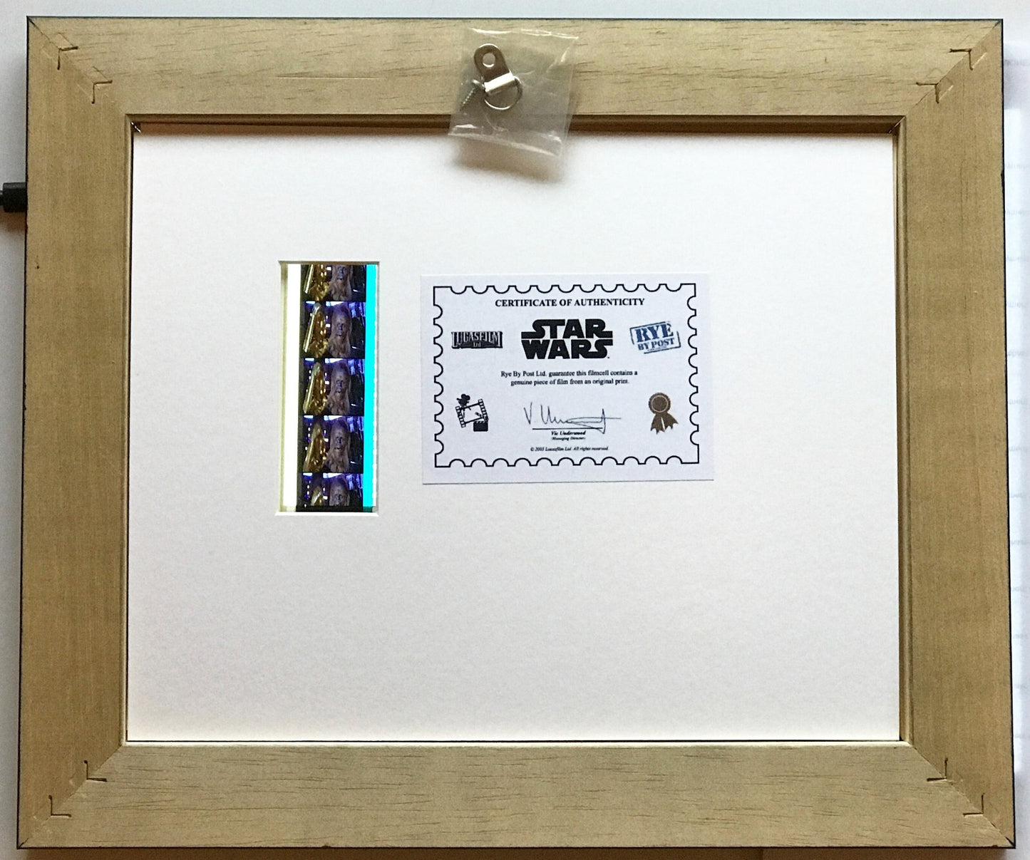Handmade display inc original 35mm film cells for a STAR WARS Ep V fan v1