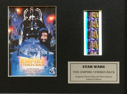 Handmade display inc original 35mm film cells for a STAR WARS Ep V fan v1