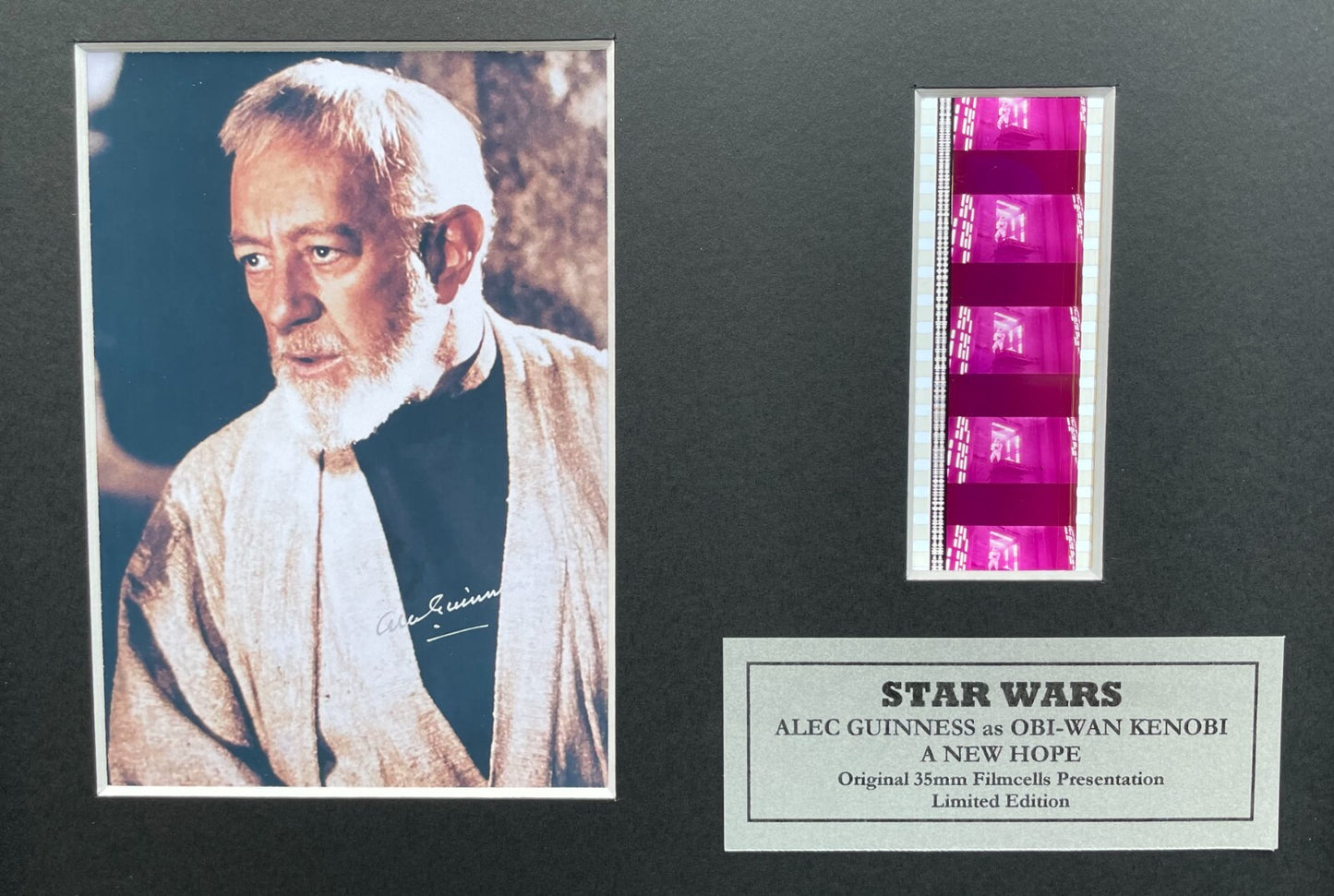 Handmade display inc original 35mm film cells for a STAR WARS Ep IV fan vSR