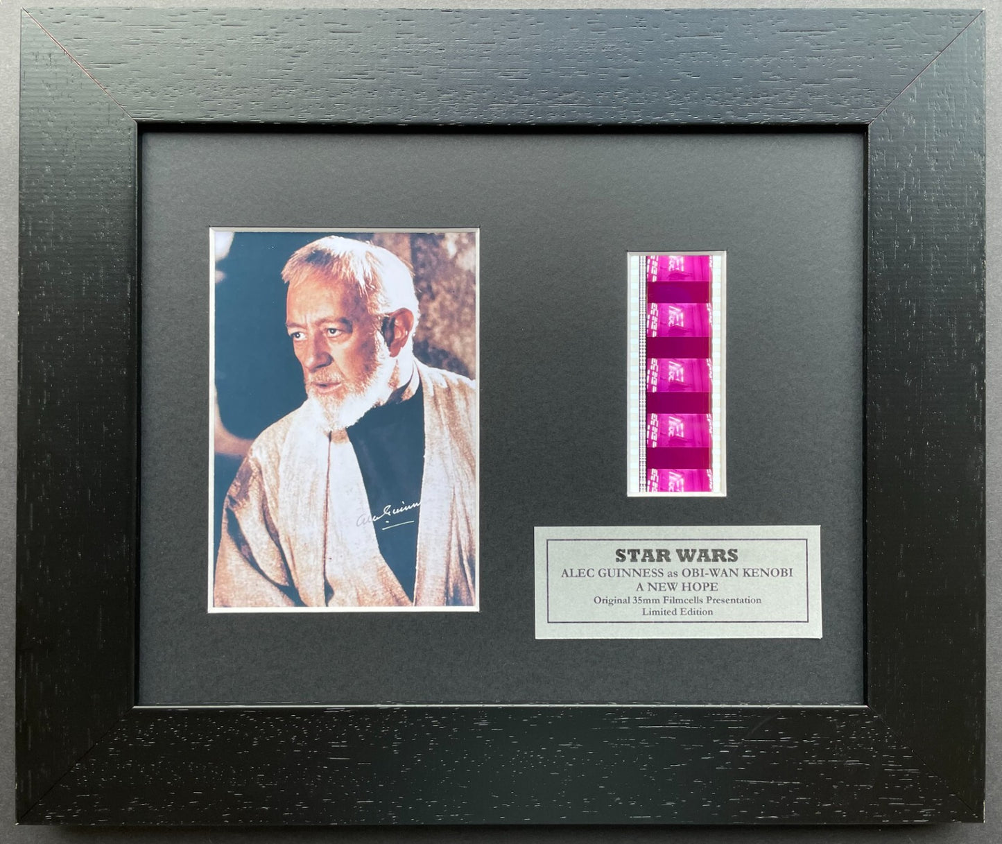 Handmade display inc original 35mm film cells for a STAR WARS Ep IV fan vSR
