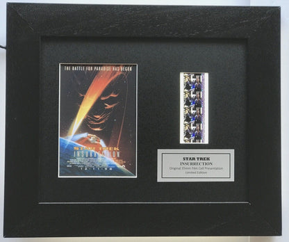Handmade display featuring original film cells for a Star Trek INSURRECTION fan