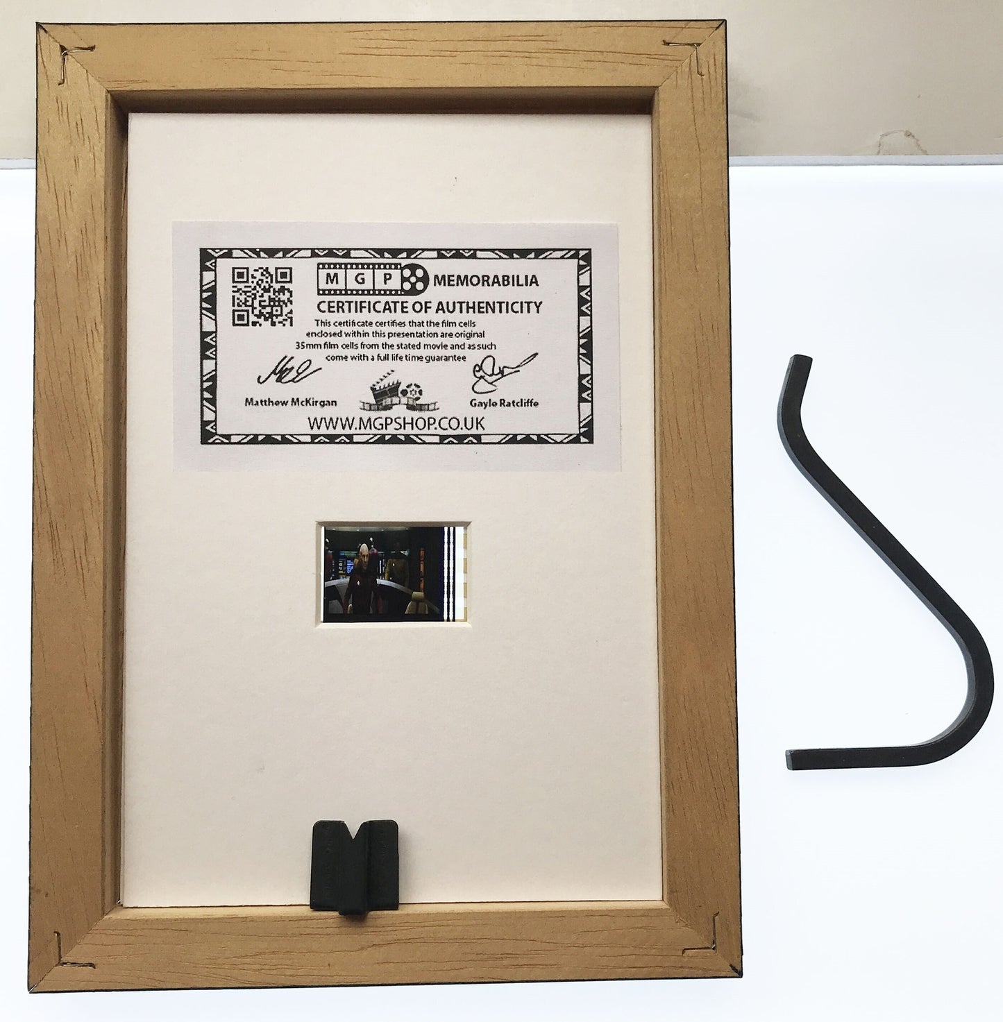 Handmade display featuring original filmcells for Star Trek GENERATIONS fans v1