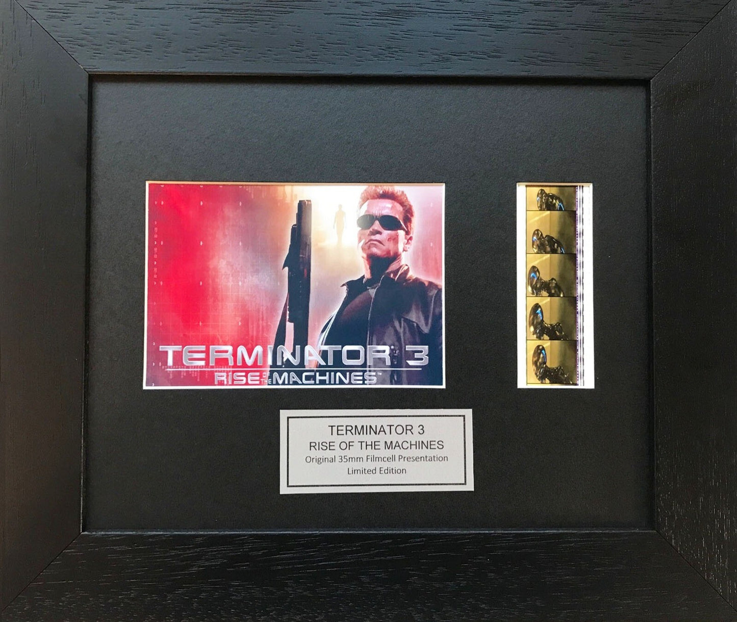 Hand crafted display featuring original 35mm film cells for Terminator 3 fans v2