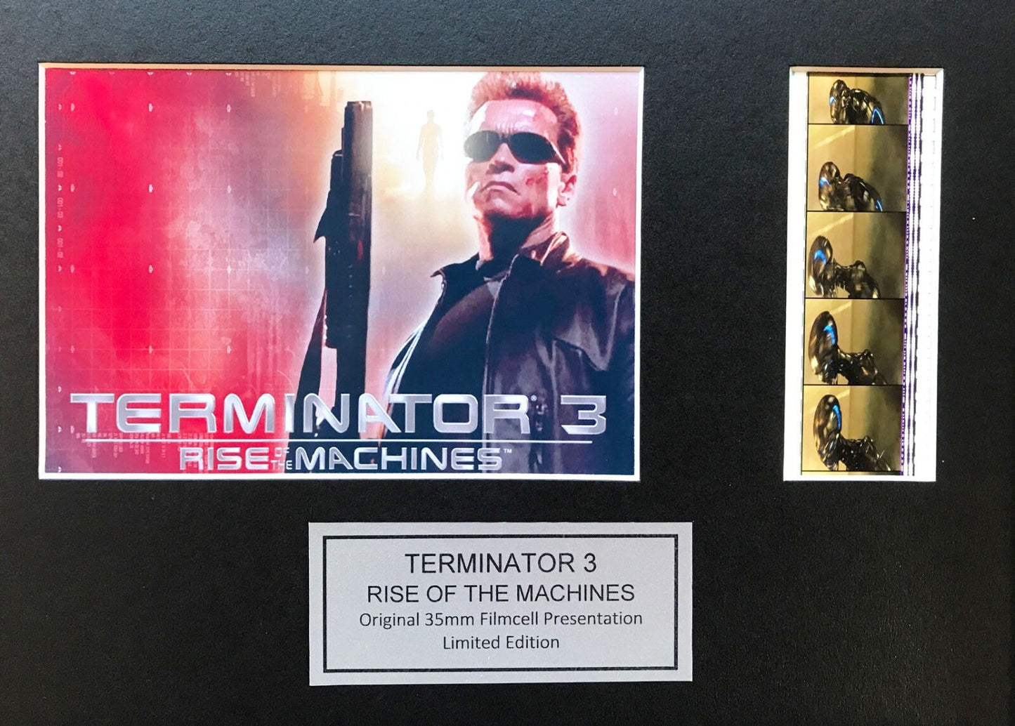 Hand crafted display featuring original 35mm film cells for Terminator 3 fans v2