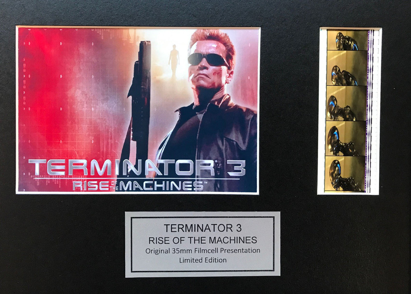 Hand crafted display featuring original 35mm film cells for Terminator 3 fans v2