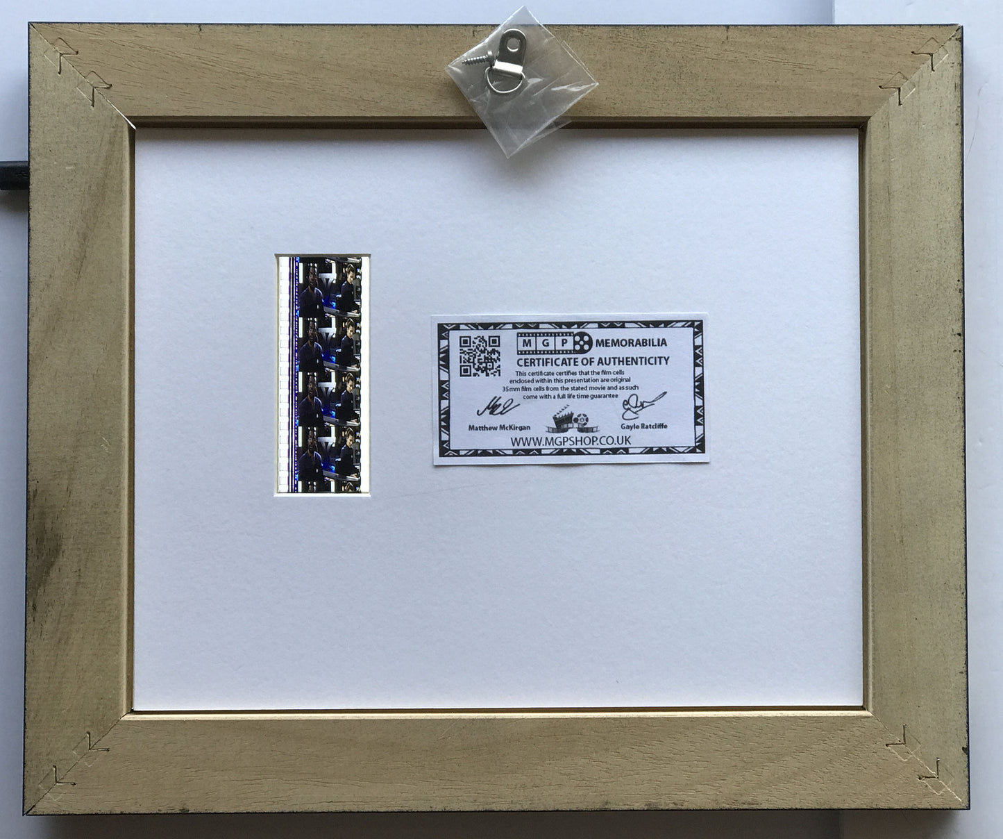 Handmade display featuring original film cells for a Star Trek INSURRECTION fan
