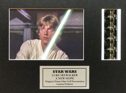 Handmade display featuring original 35mm film cells for a Star Wars Ep IV fan v2