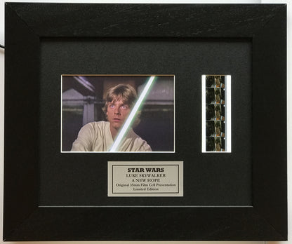 Handmade display featuring original 35mm film cells for a Star Wars Ep IV fan v2
